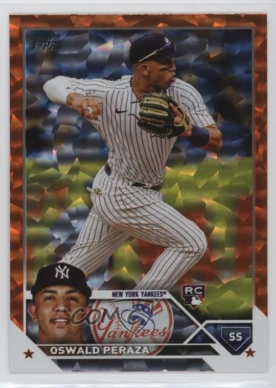 2023 Topps Series 1 Orange Foil /299 Oswald Peraza #94 Rookie RC 0vf5