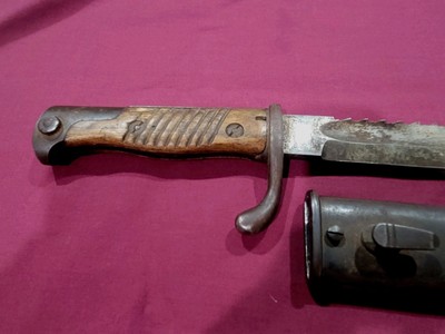 Rare WWI German 1898 05 Sawback Bayonet O Diltrich Altenburg JH