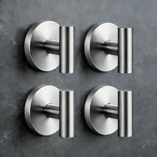Shower Hooks 4-Pack, Heavy Duty Removable Towel Hooks with Strong Suction for Sh