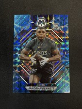 2023 Panini Mosaic #327 Jakorian Bennett Reactive Blue Mosaic RC