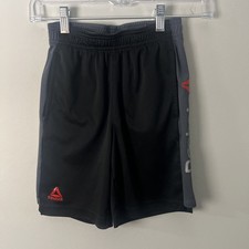 Youth Boys Reebok Athletic Shorts Sz M 8 Black/red/gray
