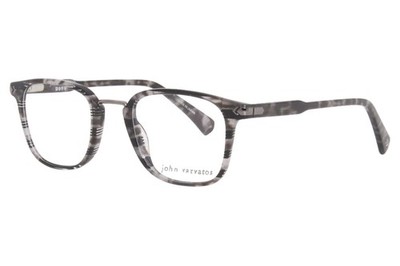 John Varvatos VJV423 Eyeglasses Men's Striped Smoke Full Rim Optical Frame  49mm