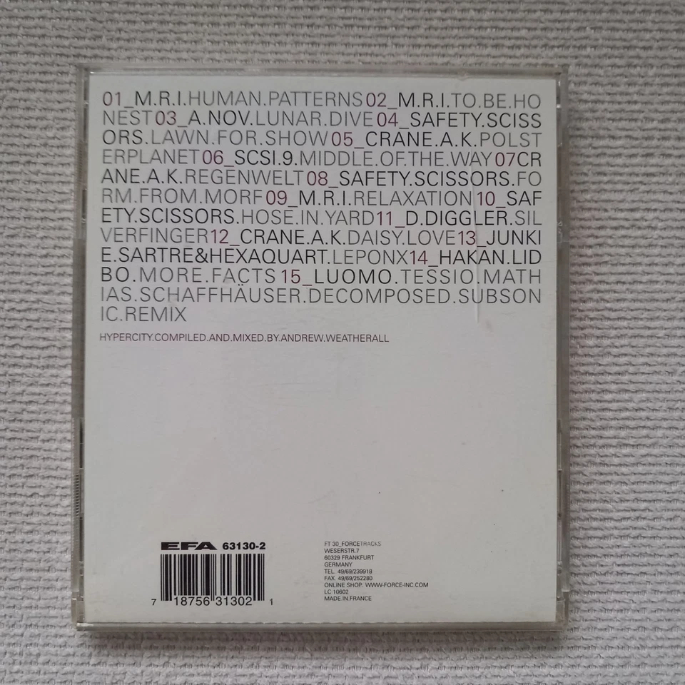 Hypercity Forcetracks (Mixed By Andrew Weatherall) CD Hakan Lidbo M.R.I. Luomo - Bild 2 von 3