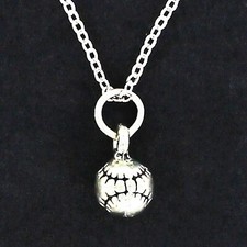 Baseball Necklace on Chain or Charm Only Pewter Ball Game MLB Softball Sports