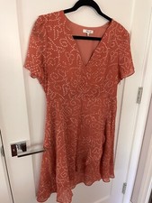 womens coral knee length madewell dress size 10