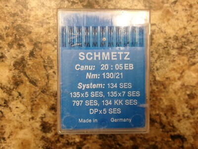 50 SIZE 130/21 SCHMETZ 134 SES 135X5 135X7 DPX5 SEWING MACHINE NEEDLES C48
