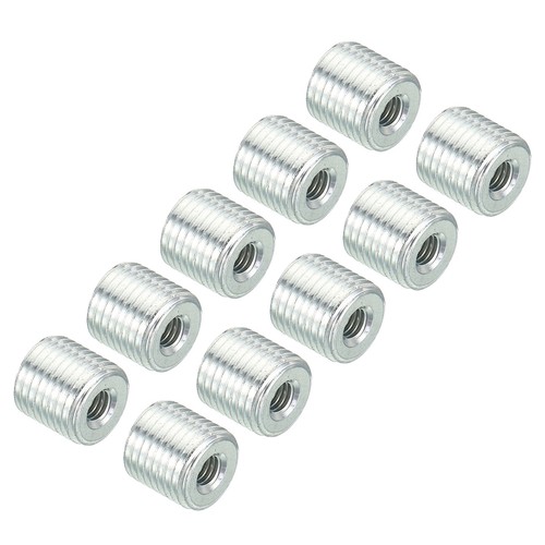 10pc M10x1mm To M4x0 7mm Thread Adapters Sleeve Reducing Nut 10mm Pipe 10pc-m10x1mm-to-m4x0-7mm-thread-adapters-sleeve-reducing-nut-10mm-pipe