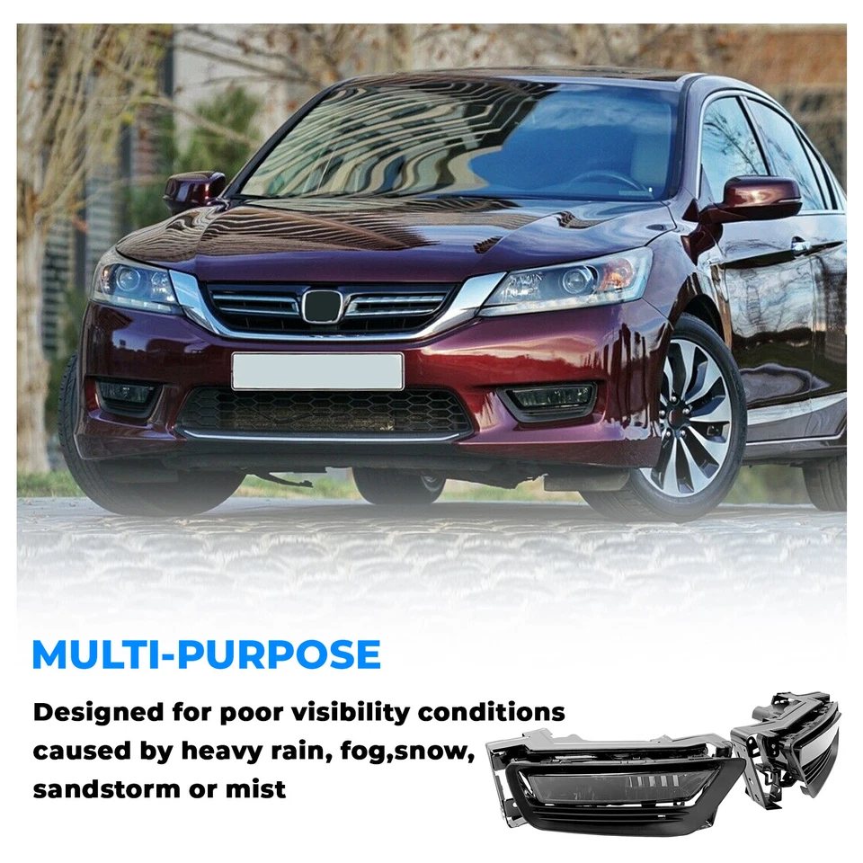 适合 2013 2014 年 2015 年本田雅阁轿车烟雾前保险杠雾灯带灯泡 — 第 3/4 张图片