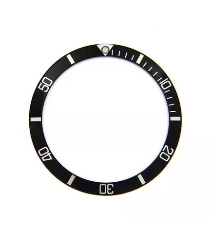 Genuine Rolex Submariner 5512 5513 1680 Black Silver Watch Bezel Insert OC#6222 - 第 1/4 張圖片