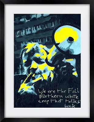The Fall Band Mark E Smith Digitaldruck A3 Mein Portrait mit Text und Megaphon