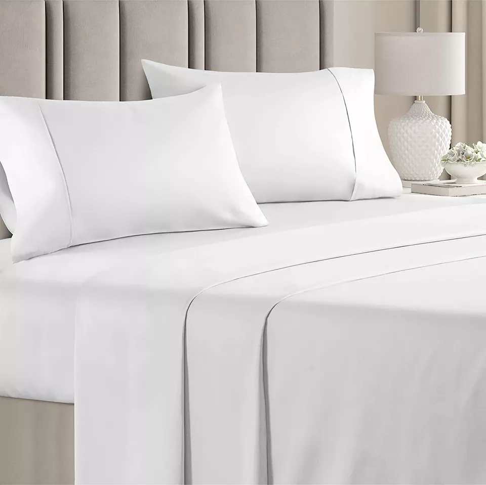 400 Thread Count 4 Piece Sheet Set, 100% Cotton Sateen Soft Sheets by CGK Linens - Image 2 of 2