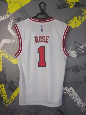 Derrick Rose Chicago Bulls Jersey NBA Basketball Shirt White