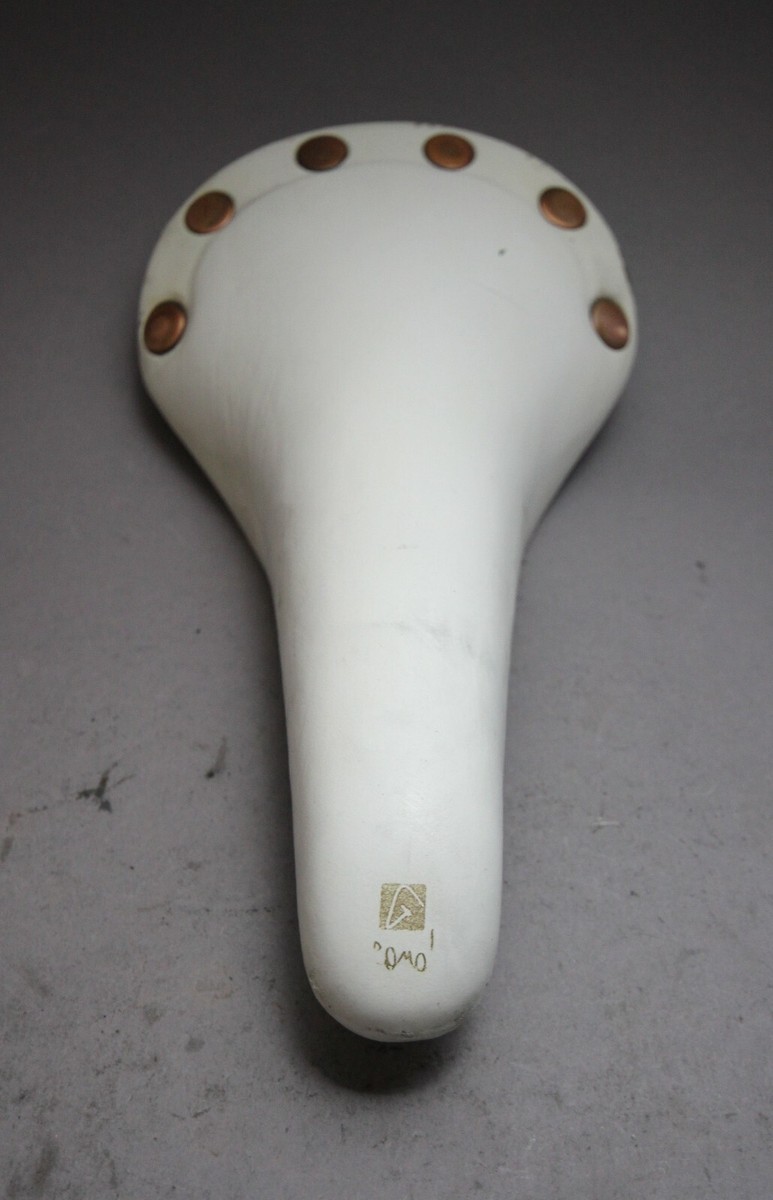 Selle De Vélo Colnago Selle San Marco Regal Girardi - Cuir Marron - 1989 - Rail Cuivre - Occasion