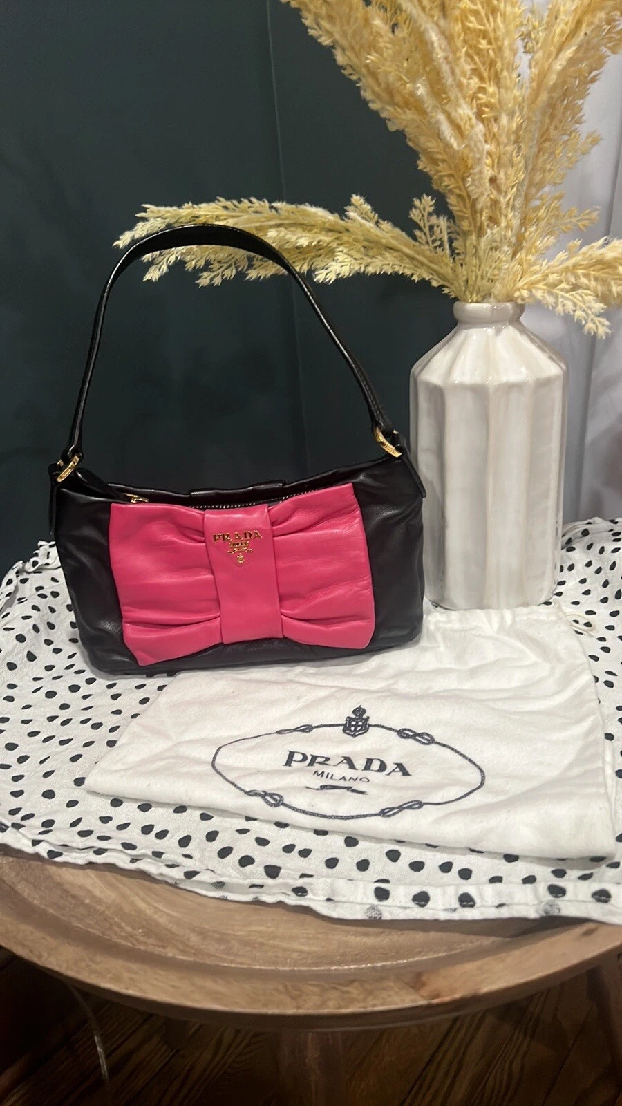 Prada — Prada Ribbon Leather Handbag