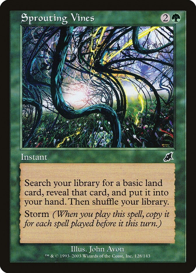 Sprouting Vines Scourge FOIL NM- very light clouding Magic MTG STOCK IMAGE