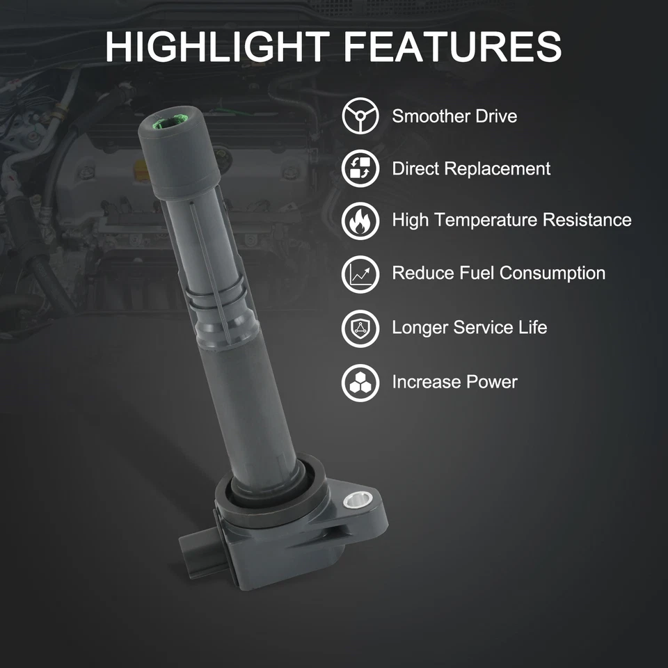 4x Ignition Coil Pack Fit For 08-15 Honda Accord CRV Civic 2.4L L4 UF602 C1662 - Image 4 of 4