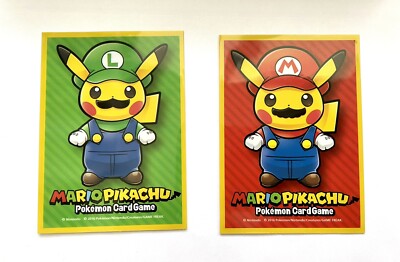  Mario Pikachu & Luigi Pikachu Single Sleeve Pokémon XY Promo Japan 2016