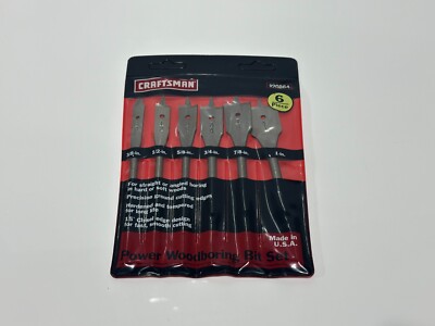  Craftsman Tools USA 20864 6pc Power Woodboring Bit Set in Pouch, 3/8'' to 1''