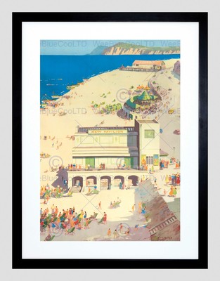 PAINTING SILAS REDCAR YORKSHIRE BEACH ENGLAND SEASIDE FRAMED ART PRINT B12X7500