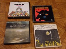 Lot Of 4 CLASSICAL Reel To Reel Tapes Strauss, Sibelius, Espana, Wagner..R2R..VG