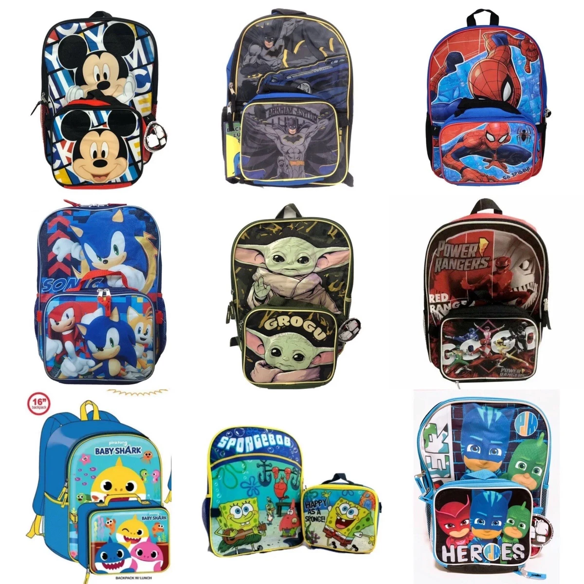 Spongebob Squarepants Backpack 16 and Detachable Insulated Lunch