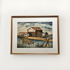 Nell Hirschkind dipinto paesaggio originale - diritto della finestra 3 - SPEDIZIONE GRATUITA UK