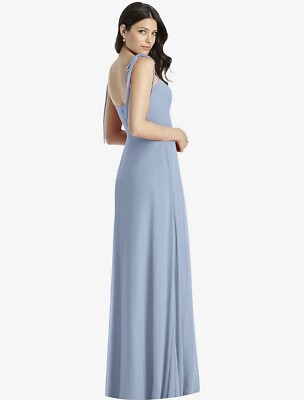 cloud blue bridesmaid dresses Three Style Long Chiffon Sky Blue Bridesmaid Dress – TANYA BRIDAL