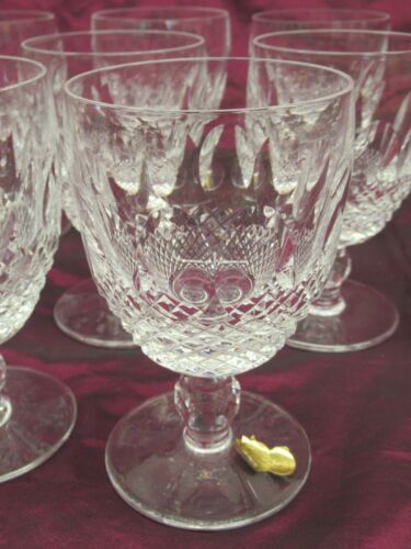 Vintage 8er Set Waterford Kristall COLLEEN kurzer Stiel 5 1/4" Wasserkelche NEUWERTIG - Bild 2 von 7
