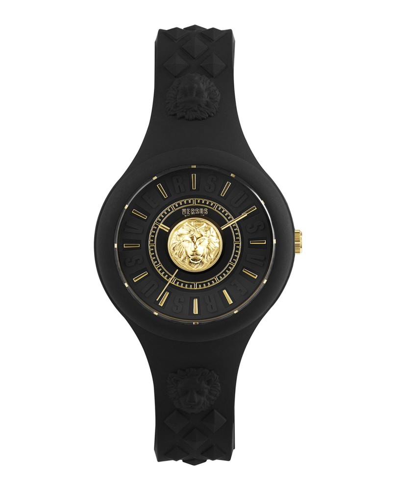 Versus Versace Womens Fire Island Black 39mm Strap Fashion Watch VSPOQ1G21