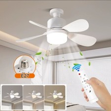 Dimmable LED Ceiling Fan Light E27 Socket 24W with Light Remote Controller Lamp