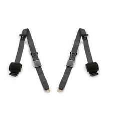 Chevy Bel Air 1949 - 1954 Airplane 3pt Charcoal Retractable Bucket Seat Belt Kit