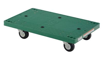 Vestil POS-1830 Plastic Dolly 500 lb. Capacity 6'' Height Deck x 18'' Width x