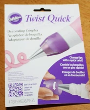 Wilton ~ TWIST QUICK DECORATING COUPLER #411-7367 - NEW - 4PC - Plastic