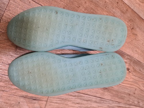 Puma Suede Heart Reset Lace Up Aruba Blue Leather Women's Trainers UK 5 - Picture 5 of 5