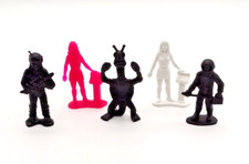 Vintage Plastic Toy Tim-Mee Galax Laser Team Playset 2.25" Figures Lot 5