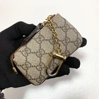 Auth GUCCI GG Supreme Bag Charm Porte monnaie PVC Beige Marron 447964