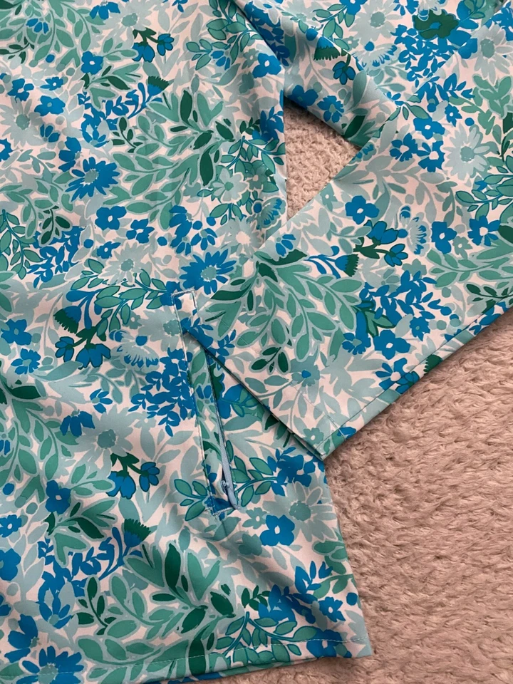 Chaqueta cortavientos Croft & Barrow para mujer floral manga larga multicolor talla M Foto 3 de 4