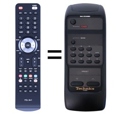 RAK-ST106WH Ersatz Fernbedienung für Technics ST-GT550 ST-GT650