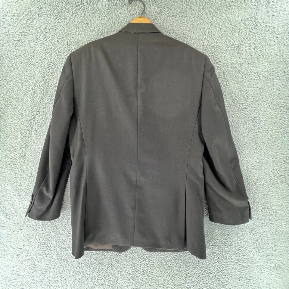 Abrigo deportivo John Varvatos para hombre 40R 2 botones marrón aguja única premium sastre Foto 2 de 4