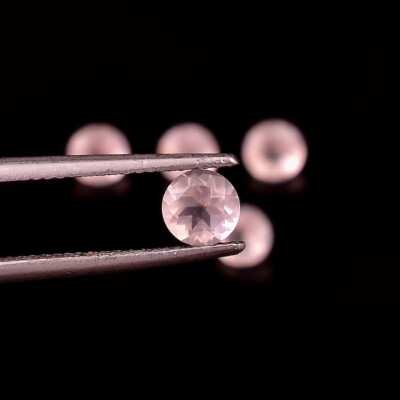 3mm Rund Kalibriert Größe Natürlich Rose Quarz Facettiert Lose Edelstein 200 Pcs