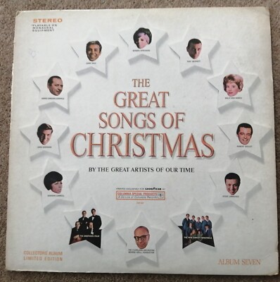 The Great Songs Of Christmas USA RARE Ltd Edition Album 7 Streisand Bennett +