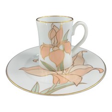 Fitz & Floyd Fleur de Paris Porcelain China Floral Mug And Plate Set Flower FF