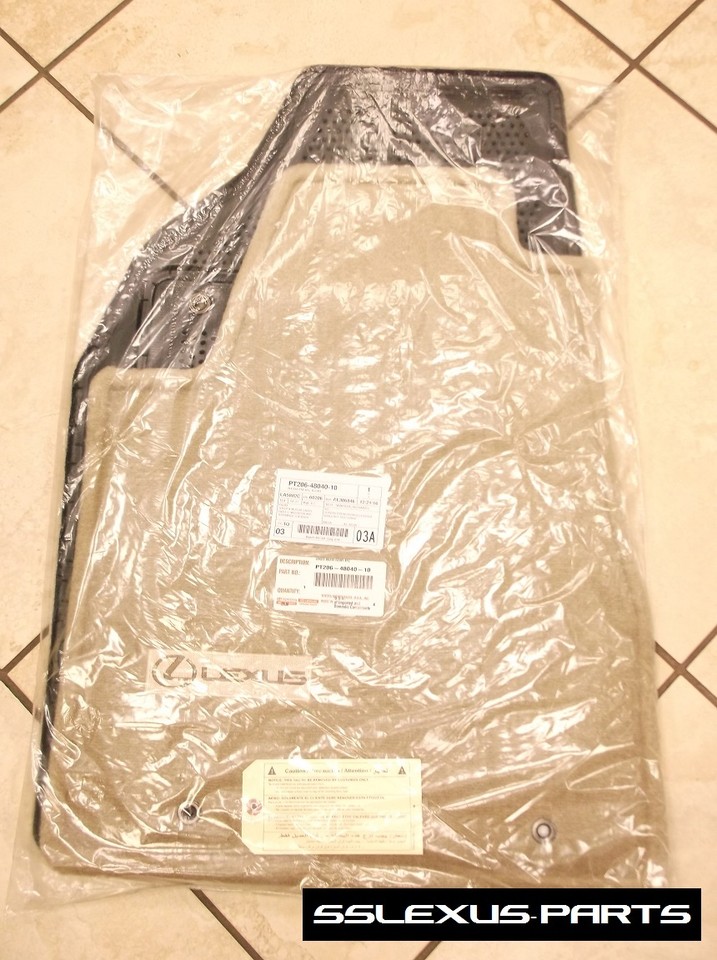 Lexus RX330 RX350 (20042009) OEM Genuine 4pc CARPET FLOOR MATS (Ivory