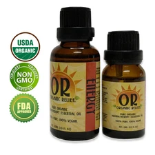 Organic Energy Blend Essential Oil 100% PURE Aromatherapy NON GMO Kosher Vegan 