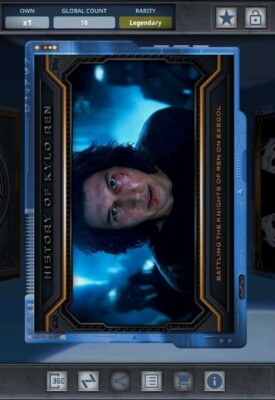 Star Wars Card Trader - Digital Legendary Tungsten Gilded Kylo Ren Exegol 10cc