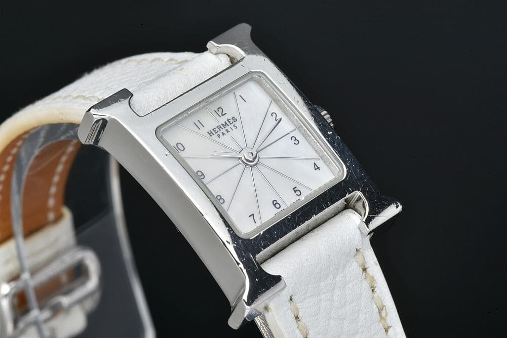 HERMES H Watch Mini HH1.110 White Dial Quartz Stainless  display picture 1