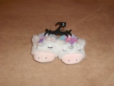NEW, BABY TODDLER GIRLS UNICORN SLIPPERS, SIZE 5