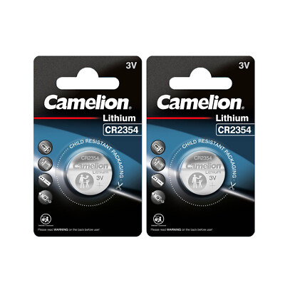 2x Camelion CR 2354 3V Lithium Batterien 2354 Knopfzelle 190mAh CR2354