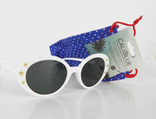 UNISEX Sunglasses Cali Blue "WHITE FRAME" 100 UVA/UVB PROTECTION MSRP 20.99