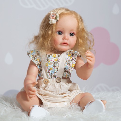 55cm Reborn Baby Doll Toddler Girls Bebe Princess Bath Toys Waterproof Xmas Gift - Picture 3 of 5